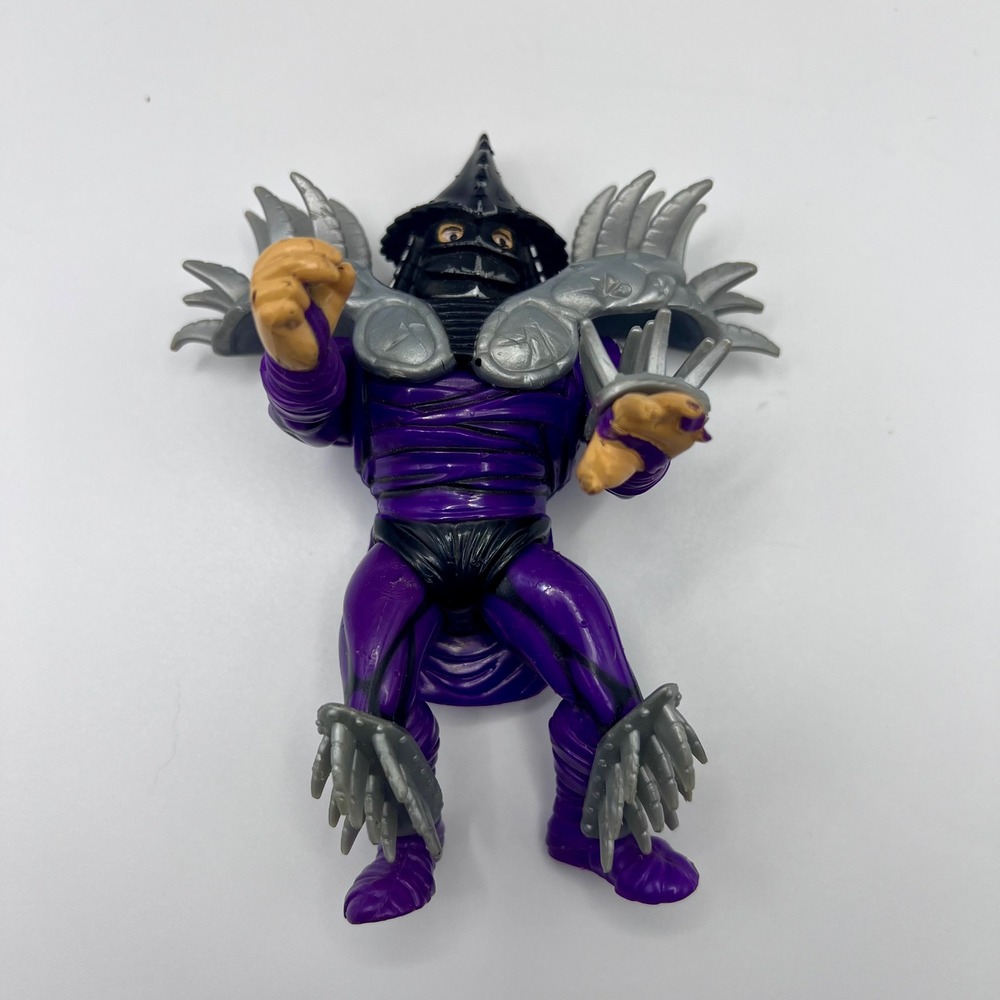 Vintage 1991‎ TMNT Super Shredder Action Figure Playmates Mirage Studios Purple